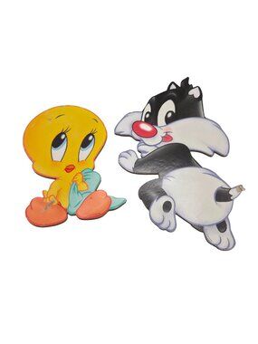 Baby Tweety & Sylvester Nursery Wall Decor Warner Bros 1997 Cartoon Characters